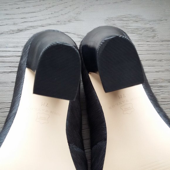 Ann Taylor Gray Calf Hair Heels - Picture 4 of 7